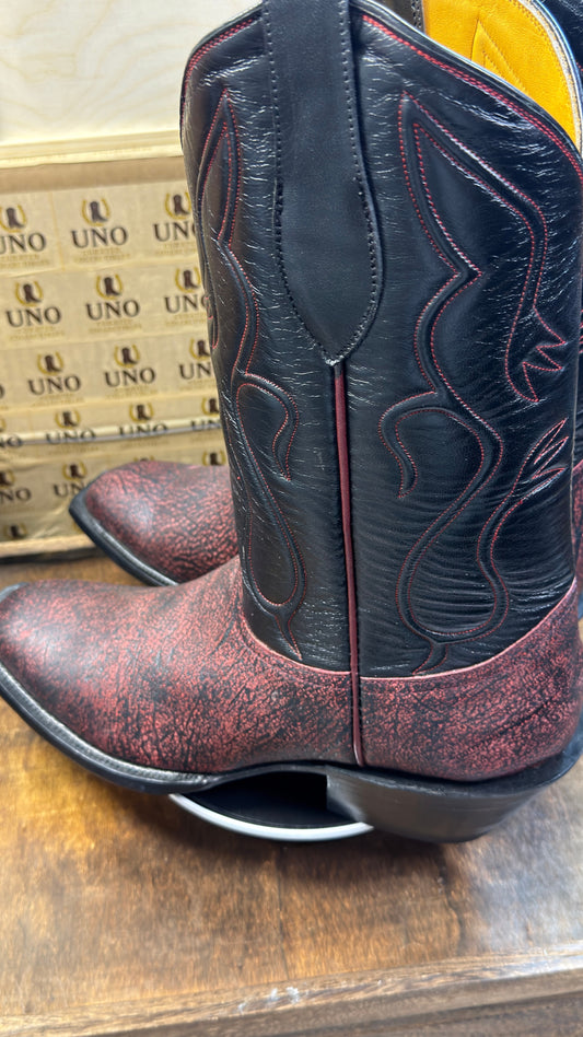 Exotic Giraffe Boots - Black Cherry - 11.5D - NEW - Image 2