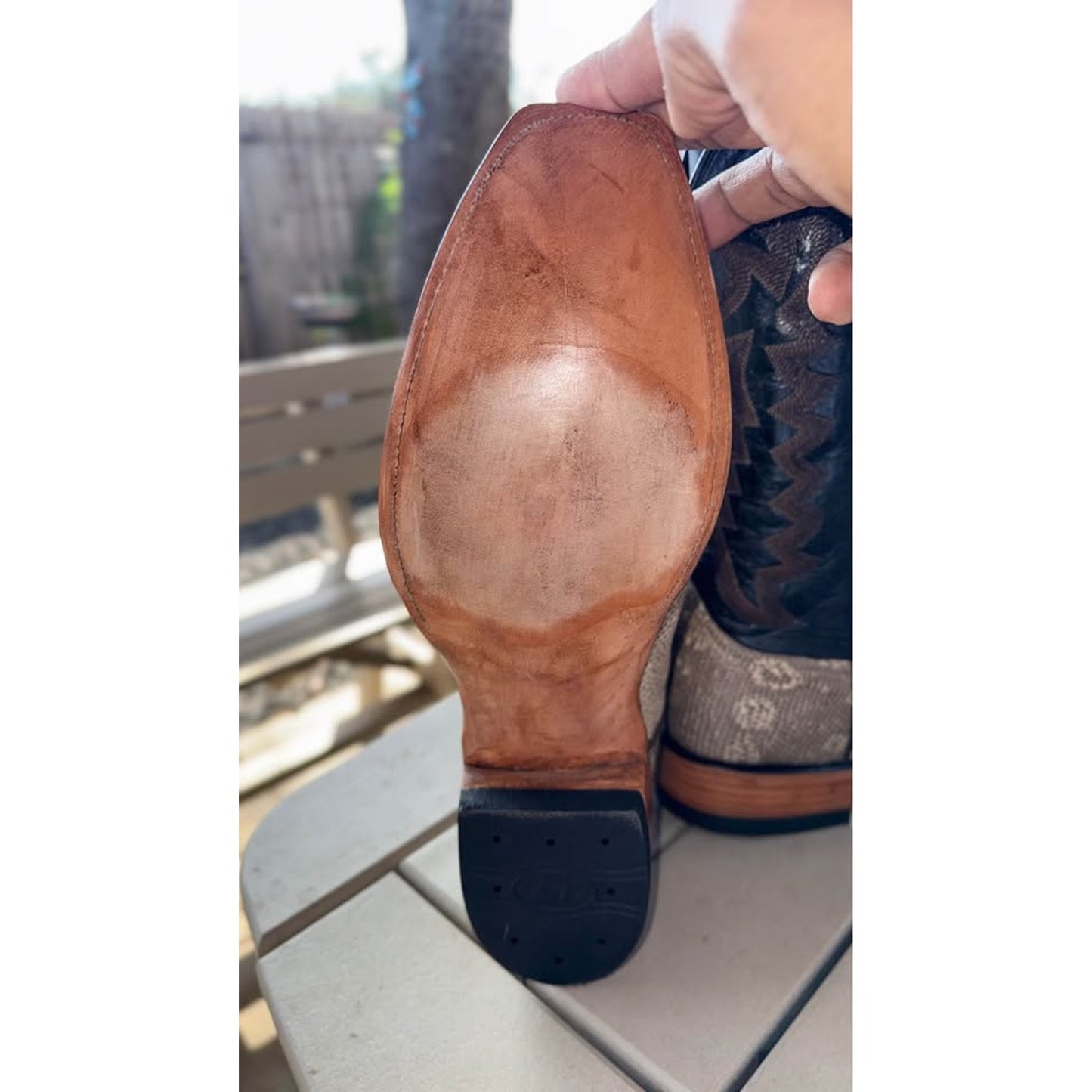 Ring lizard exotic boots -11.5D - Handmade Custom