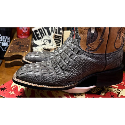🐊VACCARI HANDMADE CAIMAN HORNBACK “BIG CHIEF” BOOTS — SIZE 11 D