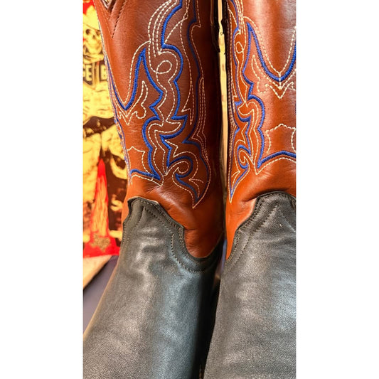 Custom Seal Leather Boots – size 12D - One-of-a-Kind | Repurposed Luxury Travel Bag