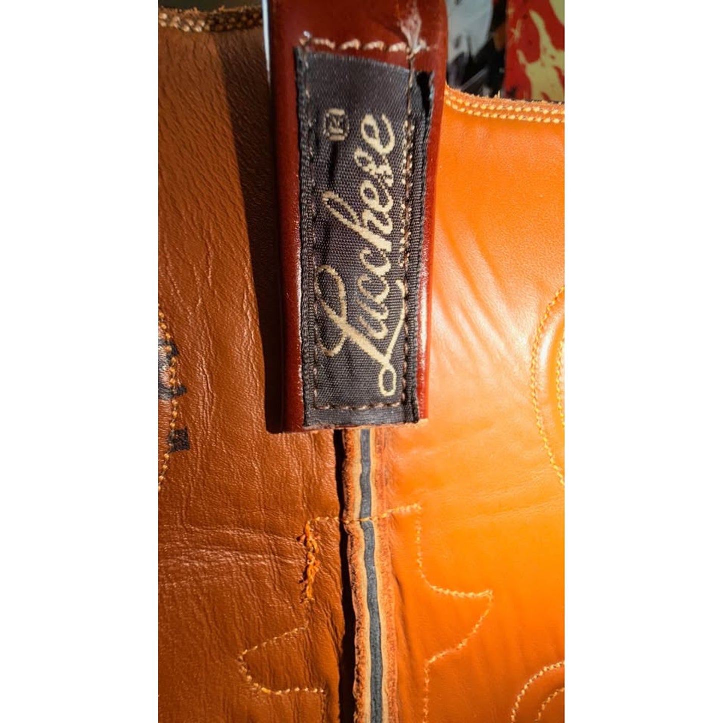 Lucchese Classics Handmade Cowboy Boots — Men's 11.5 D — Cognac Tooled Leather