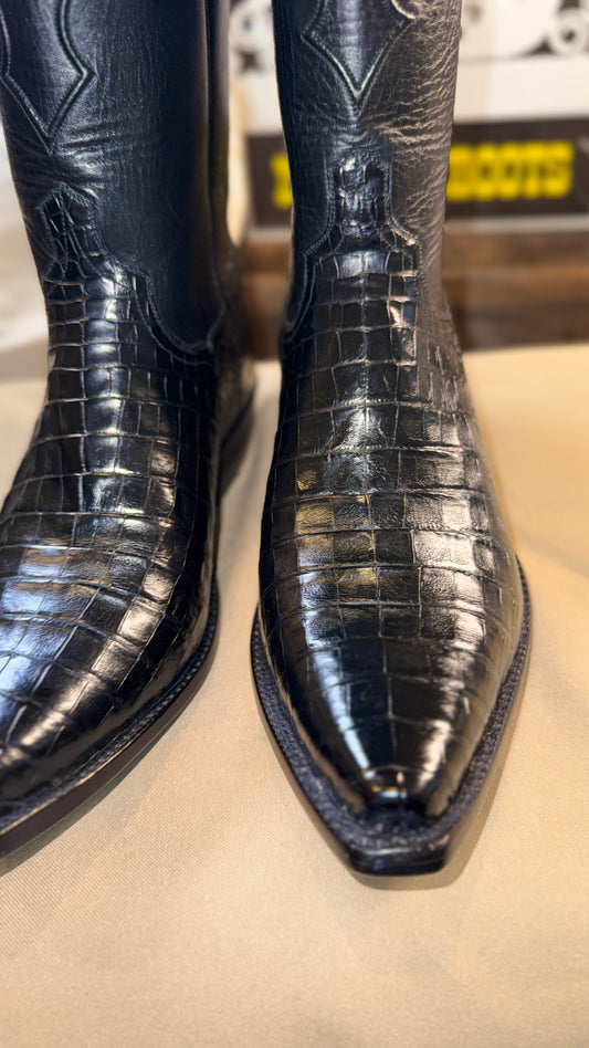 NEW-Handmade Custom Caiman Boots by Francisco Mendoza-11.5