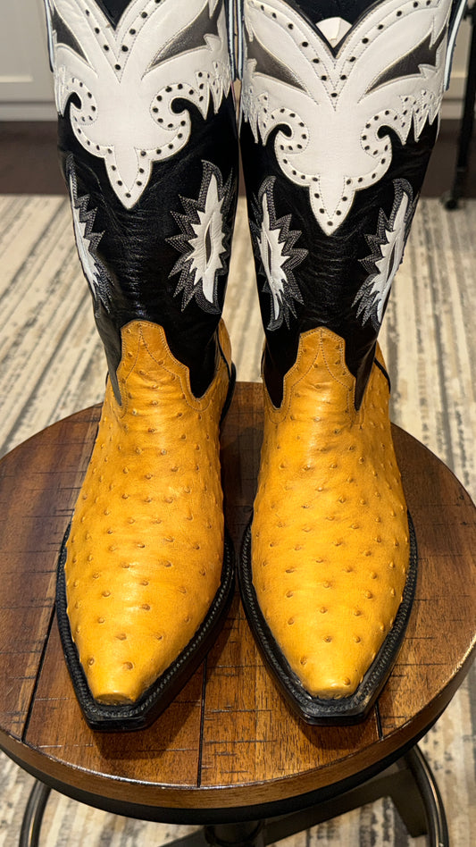 NEW-Handmade Ostrich Boots - 10.5