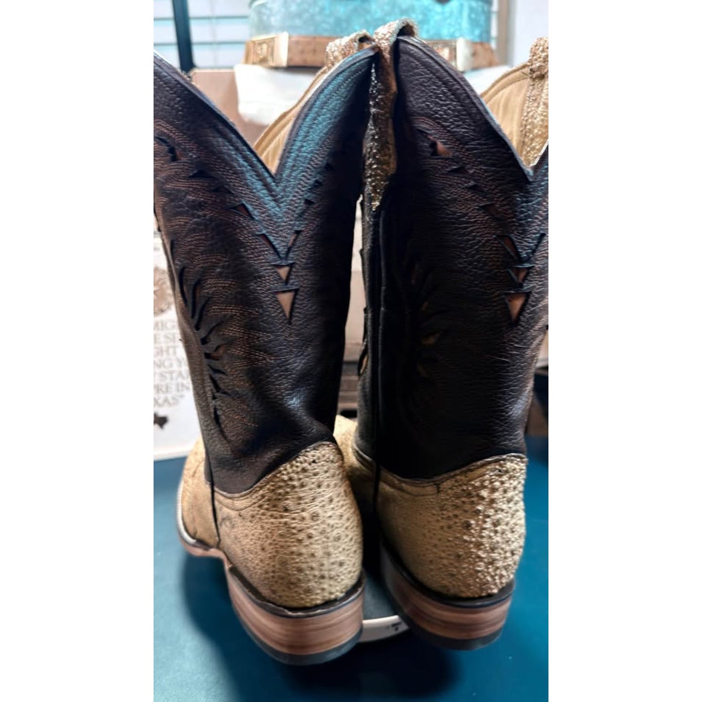 ๐ธ Custom Handmade African Bullfrog Western Boots โ Size 11.5 | Brought to you by Uno Boots