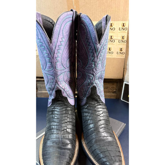 Sueded Gator Belly Boots - 10D