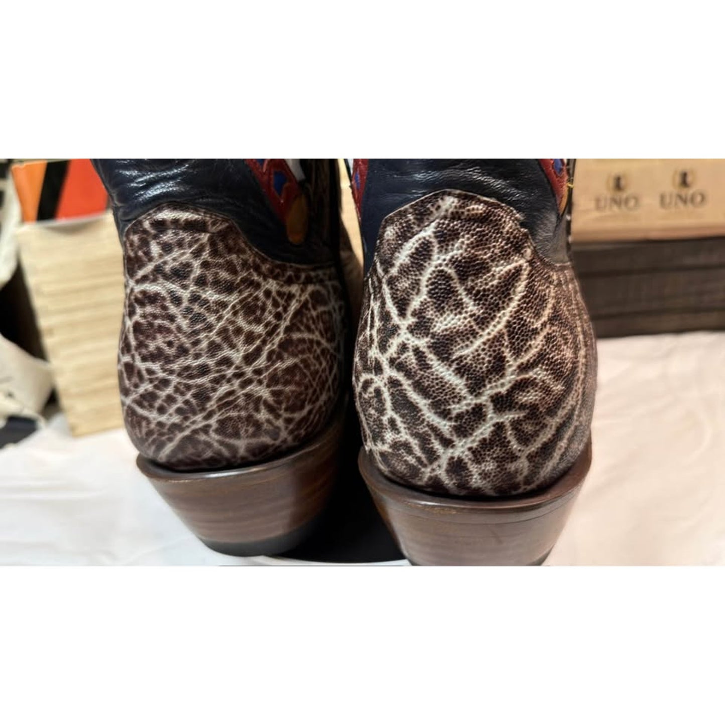 NEW Exotic Safari Elephant Boots size 12D- One of a kind shafts - Handmade in El Paso - $875