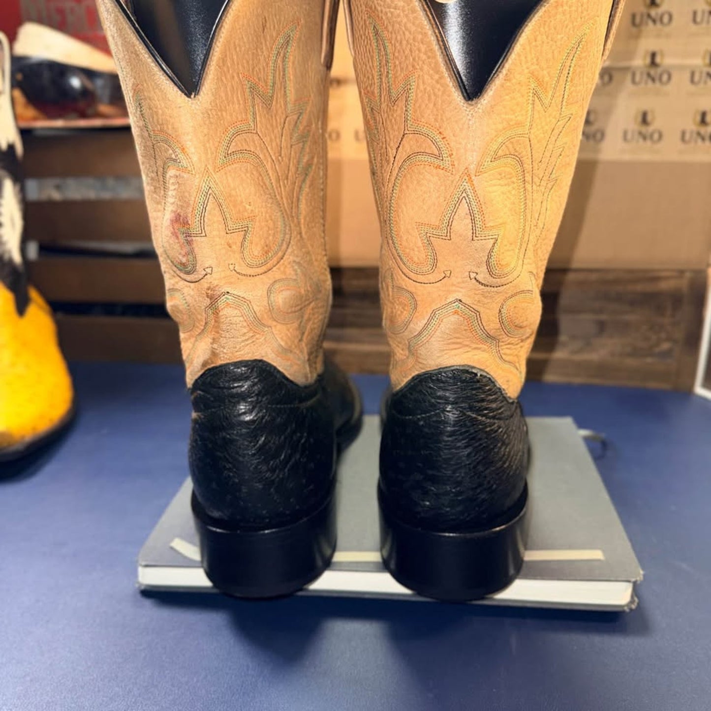 Ostrich Boots - handmade boots in El Paso- 11.5