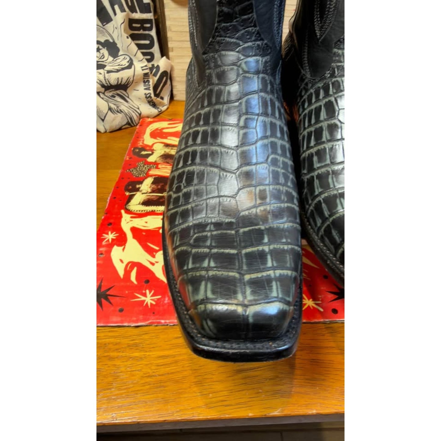 🐊 CODY JAMES GENUINE CAIMAN BELLY WESTERN BOOTS — SIZE 12D