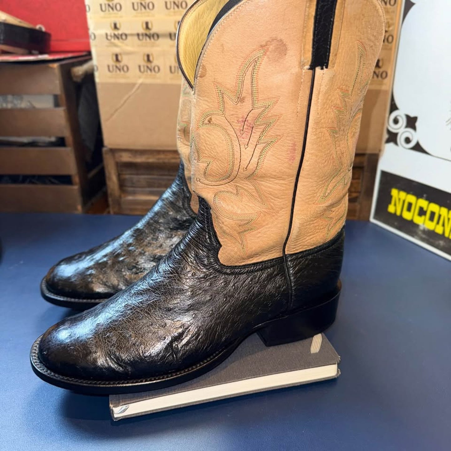 Ostrich Boots - handmade boots in El Paso- 11.5
