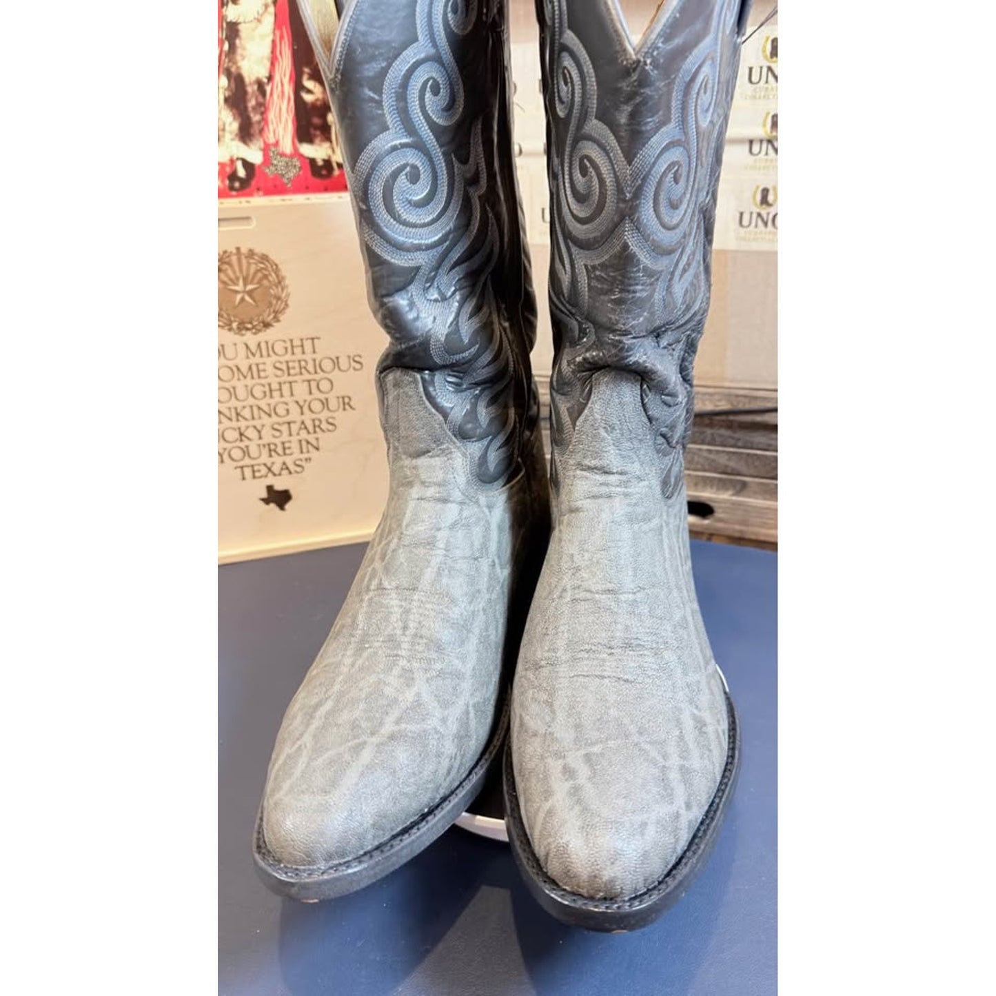 Tony Lama Grey Elephant Boots – Size 12D (Fits 11.5) 🔥
