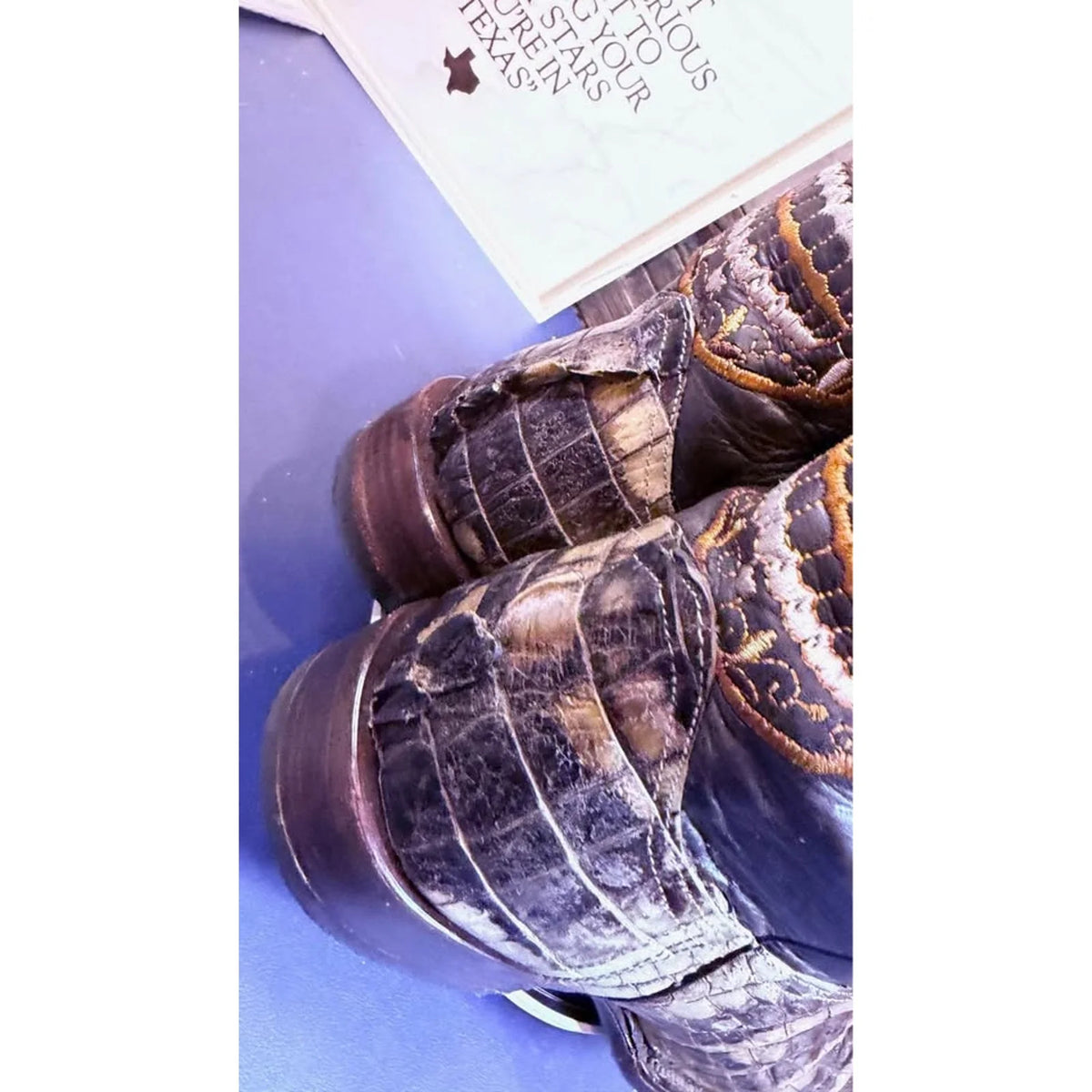 🐊Natural American Alligator Tail Boots – Size 12D 🐊I - Image 5