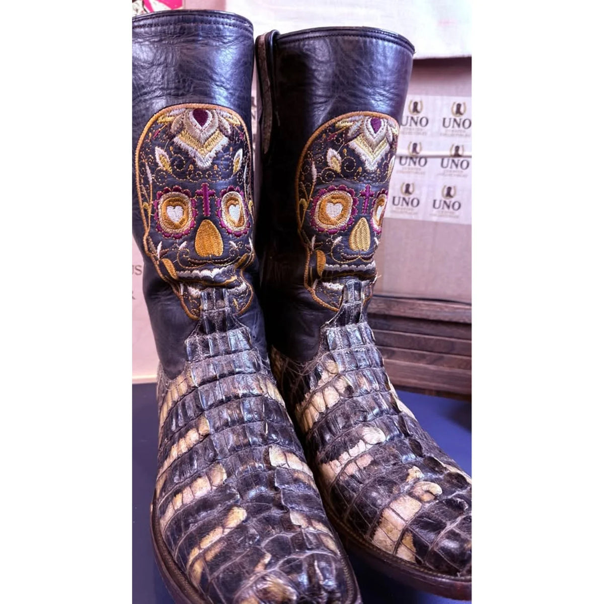 🐊Natural American Alligator Tail Boots – Size 12D 🐊I - Image 7