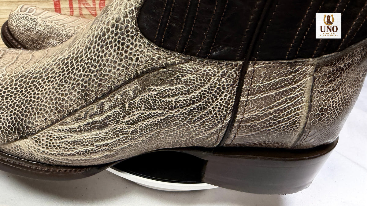 Men’s Genuine Ostrich Leg Cowboy Boots — Handmade El Paso TX — Size 9