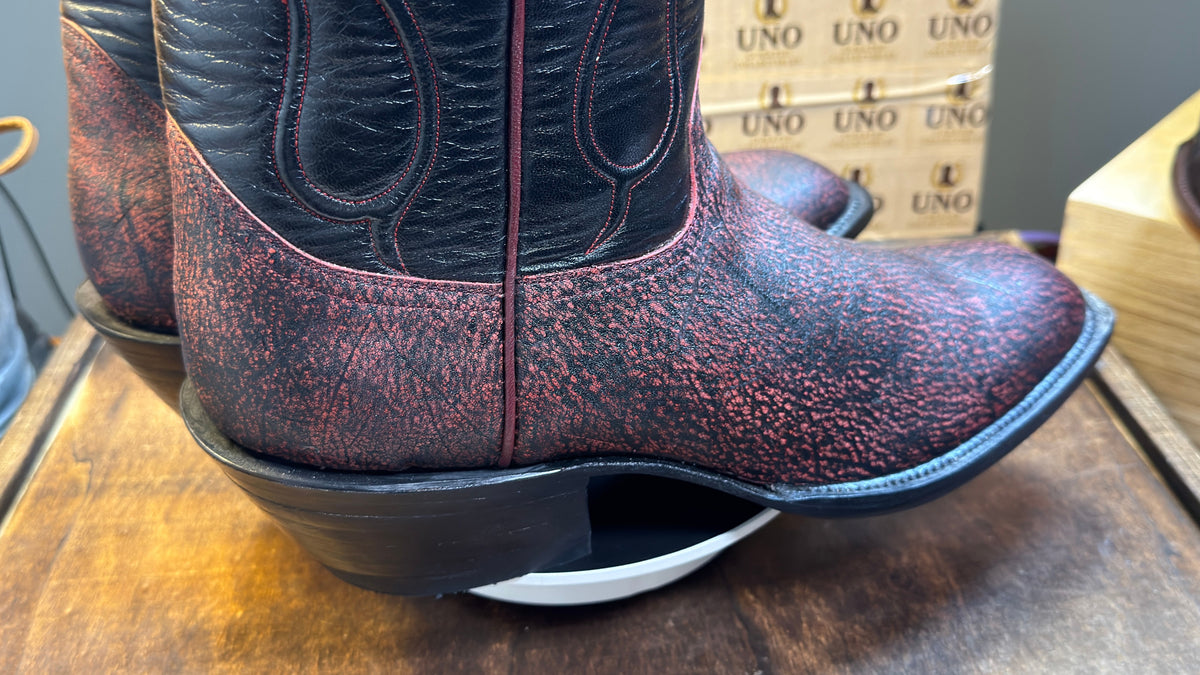 Exotic Giraffe Boots - Black Cherry - 11.5D - NEW - Image 4