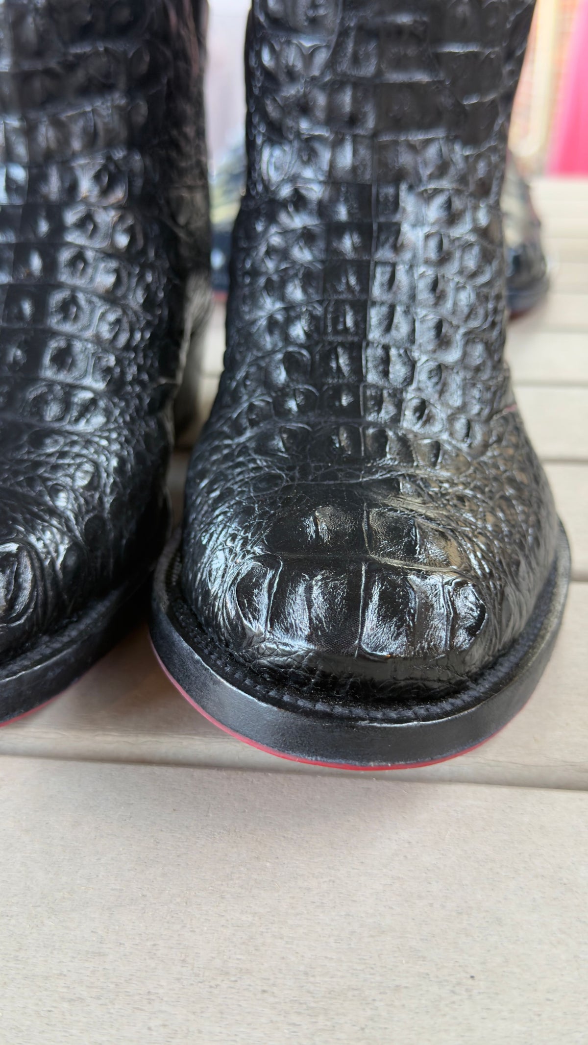 Meyer Custom Boots Houston – Full Black Crocodile Cowboy Boots – Men's 11 – Handmade USA, Rebuilt Soles - Image 17