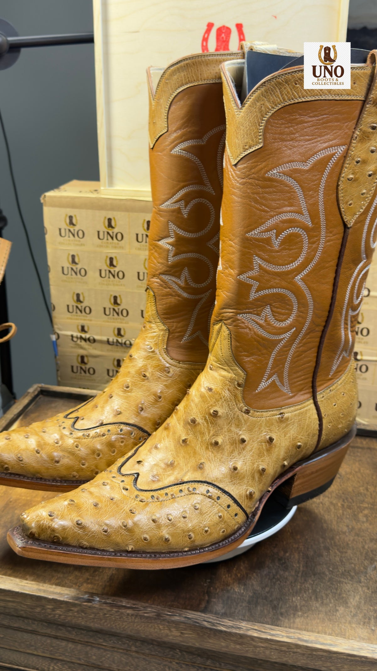 Full Quill Ostrich Wingtip Boots + Matching Belt Buttercup Snip Toe Men's 11.5E