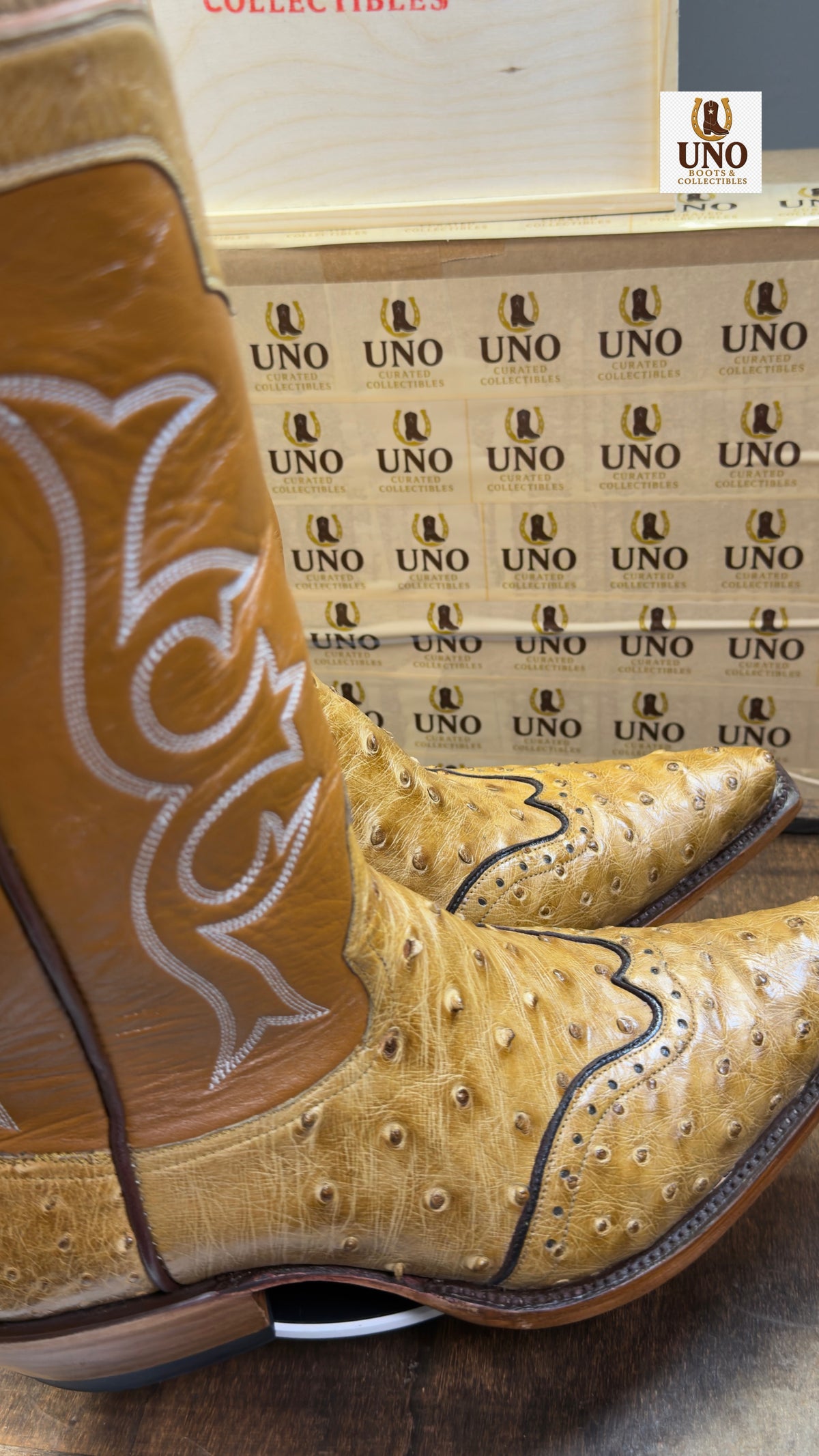 Full Quill Ostrich Wingtip Boots + Matching Belt Buttercup Snip Toe Men's 11.5E