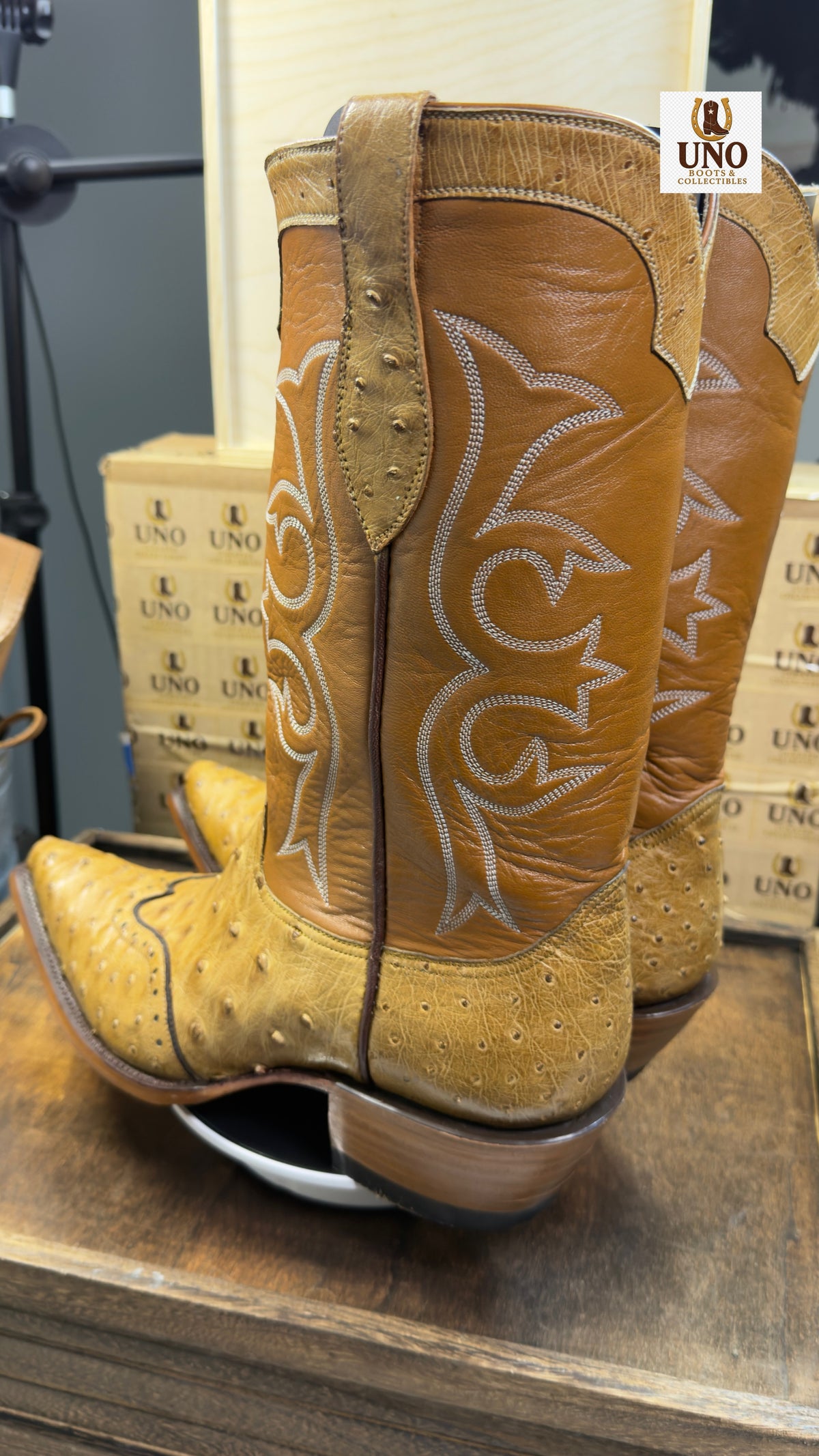 Full Quill Ostrich Wingtip Boots + Matching Belt Buttercup Snip Toe Men's 11.5E