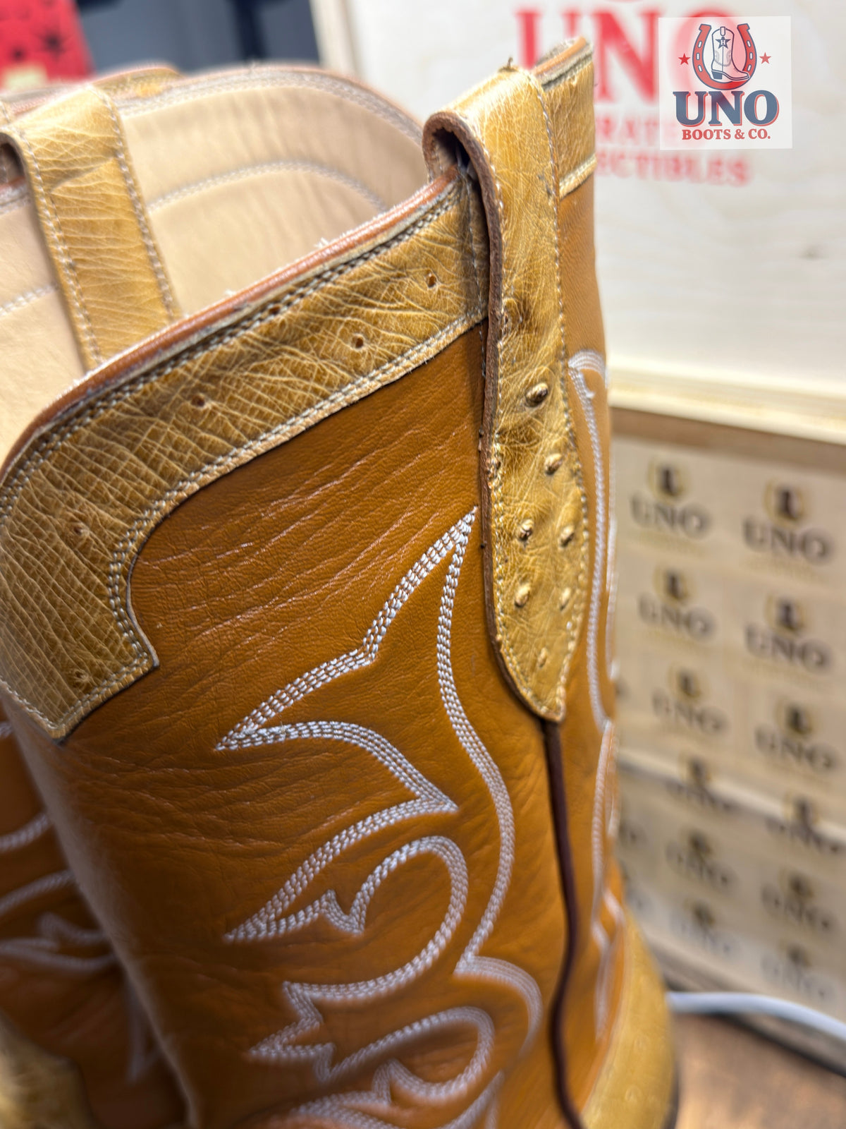 Full Quill Ostrich Wingtip Boots + Matching Belt Buttercup Snip Toe Men's 11.5E