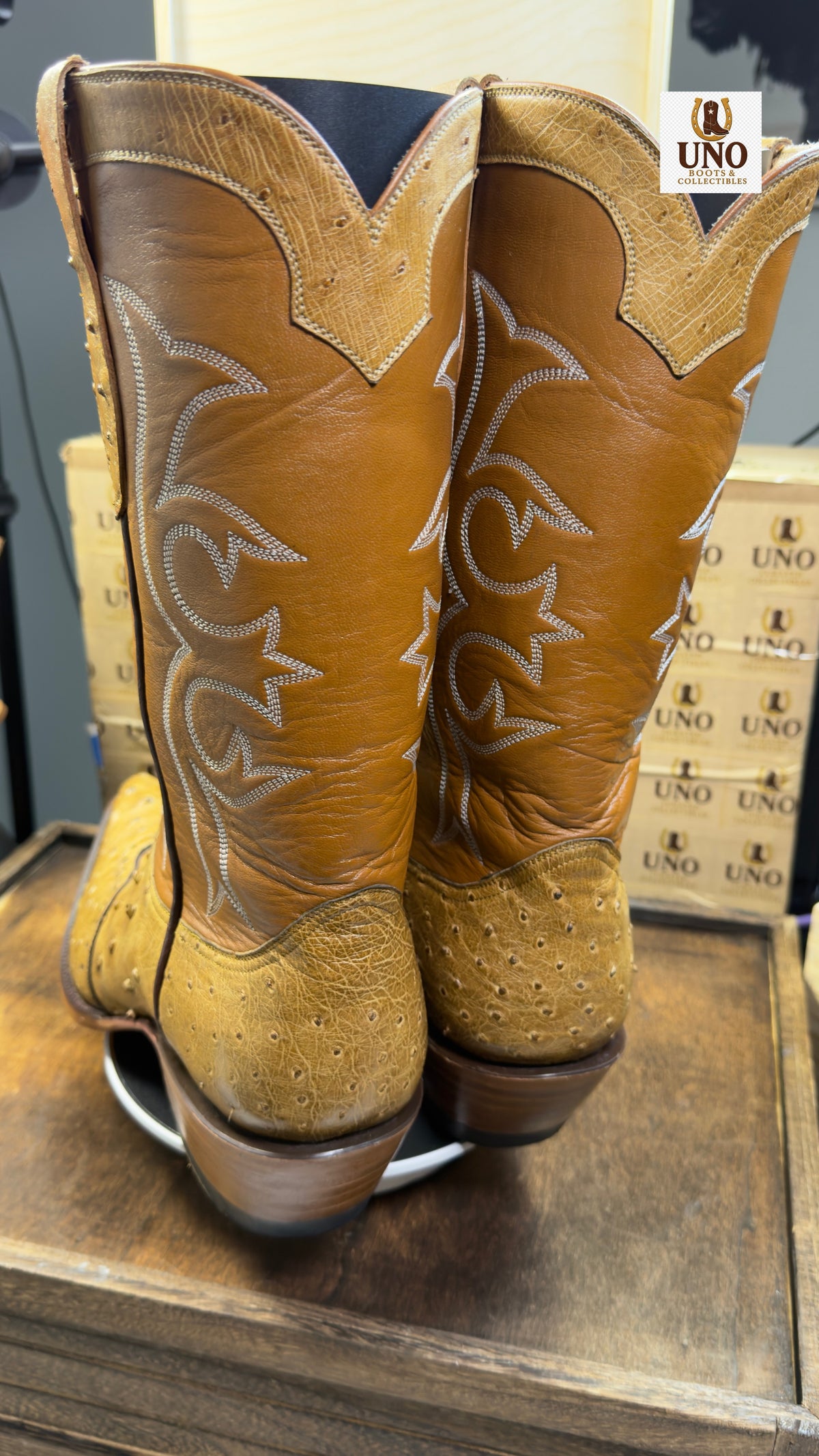 Full Quill Ostrich Wingtip Boots + Matching Belt Buttercup Snip Toe Men's 11.5E