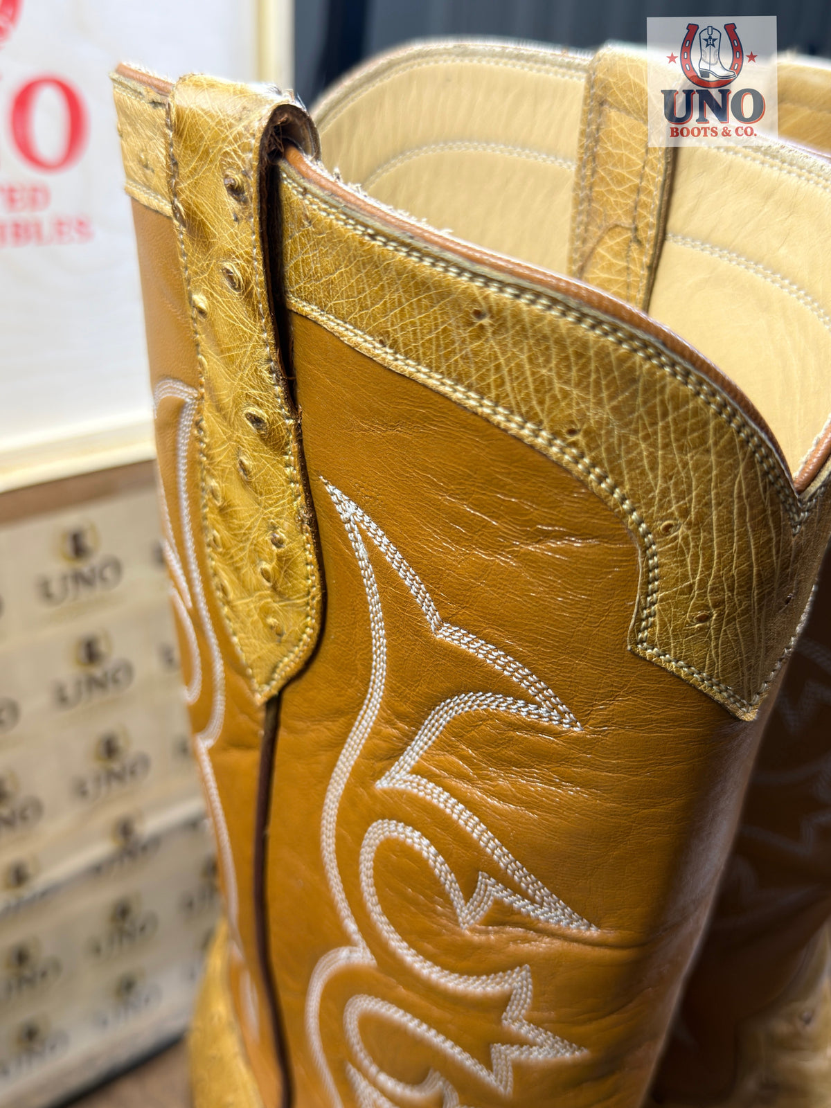 Full Quill Ostrich Wingtip Boots + Matching Belt Buttercup Snip Toe Men's 11.5E