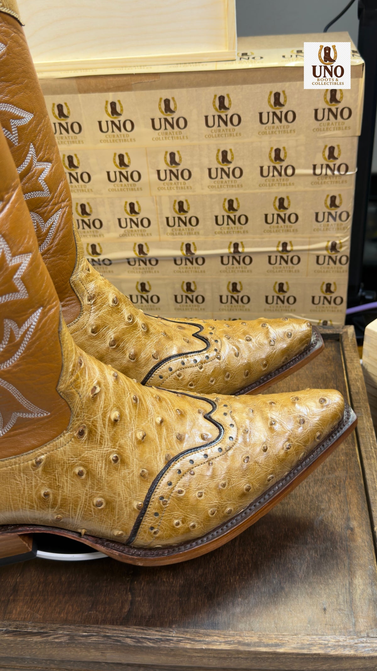 Full Quill Ostrich Wingtip Boots + Matching Belt Buttercup Snip Toe Men's 11.5E