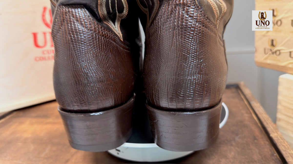 Exotic Tony Lama Brown Lizard Boots -10.5E - Image 14