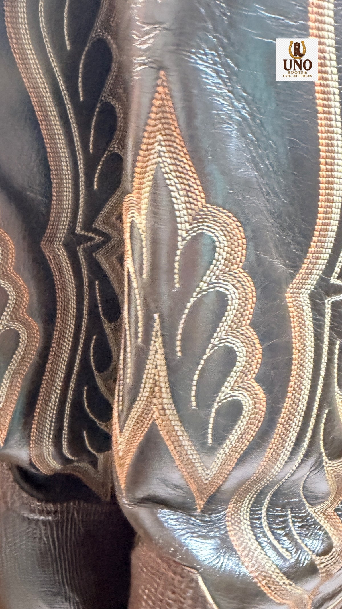 Exotic Tony Lama Brown Lizard Boots -10.5E - Image 6
