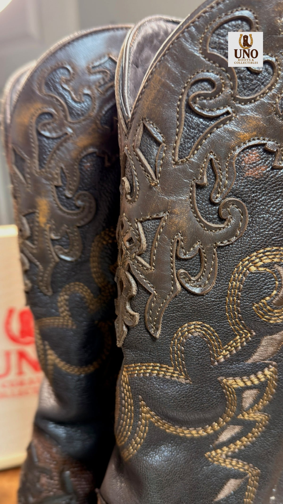 Cuadra Teju Lizard Boots – with Overlay – Handmade in Mexico – Men's 10.5-11 (MX 8) – Brown - Image 7