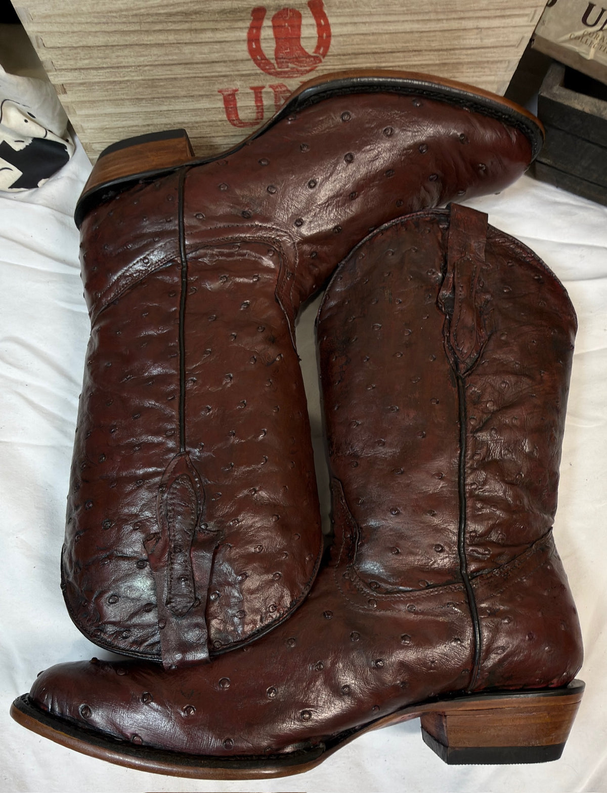 Full Quill Ostrich Boots — Handmade El Paso, TX — Size 11.5 D - Image 3