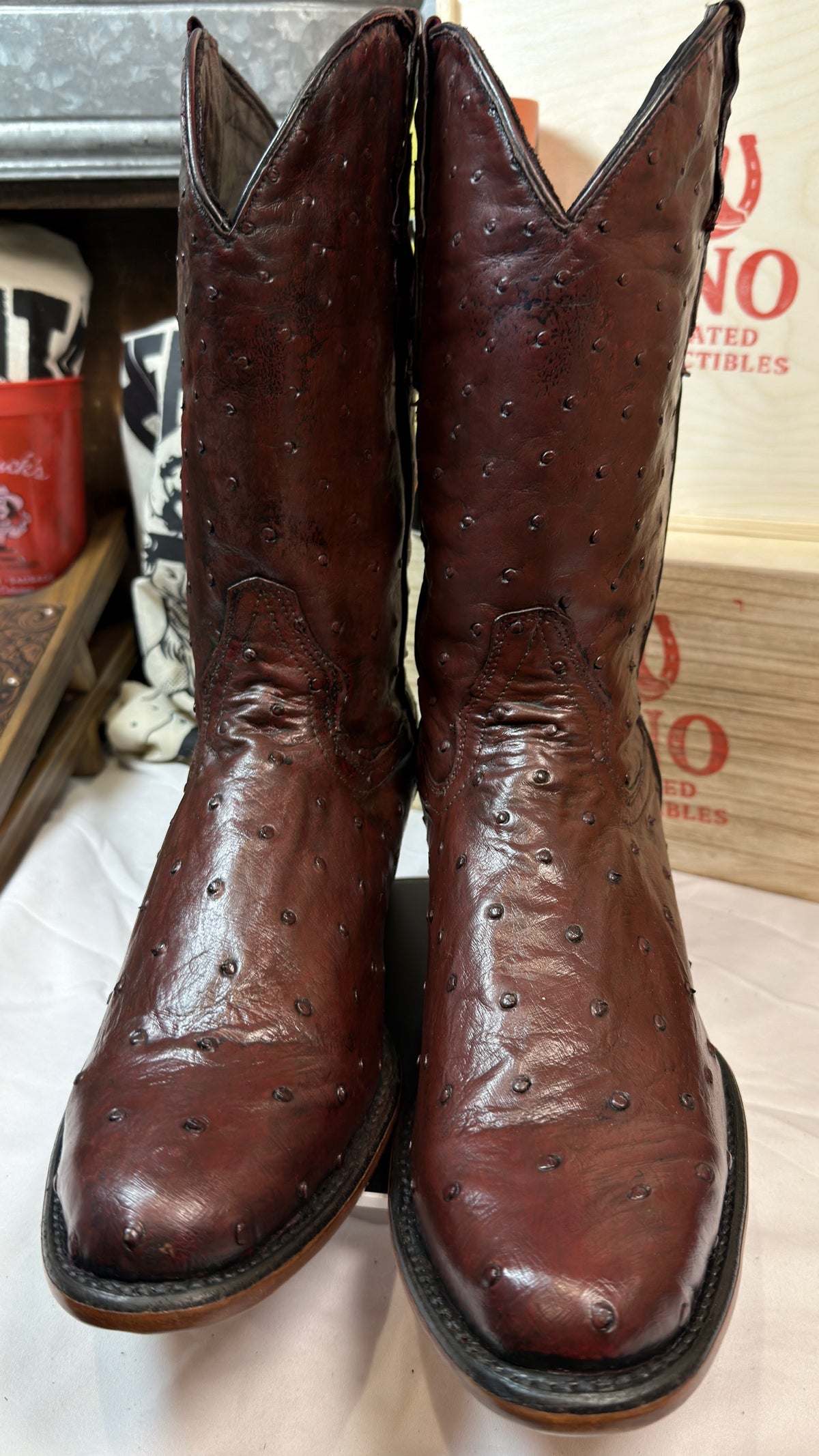 Full Quill Ostrich Boots — Handmade El Paso, TX — Size 11.5 D - Image 4