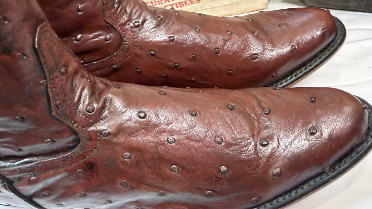 Full Quill Ostrich Boots — Handmade El Paso, TX — Size 11.5 D - Image 7
