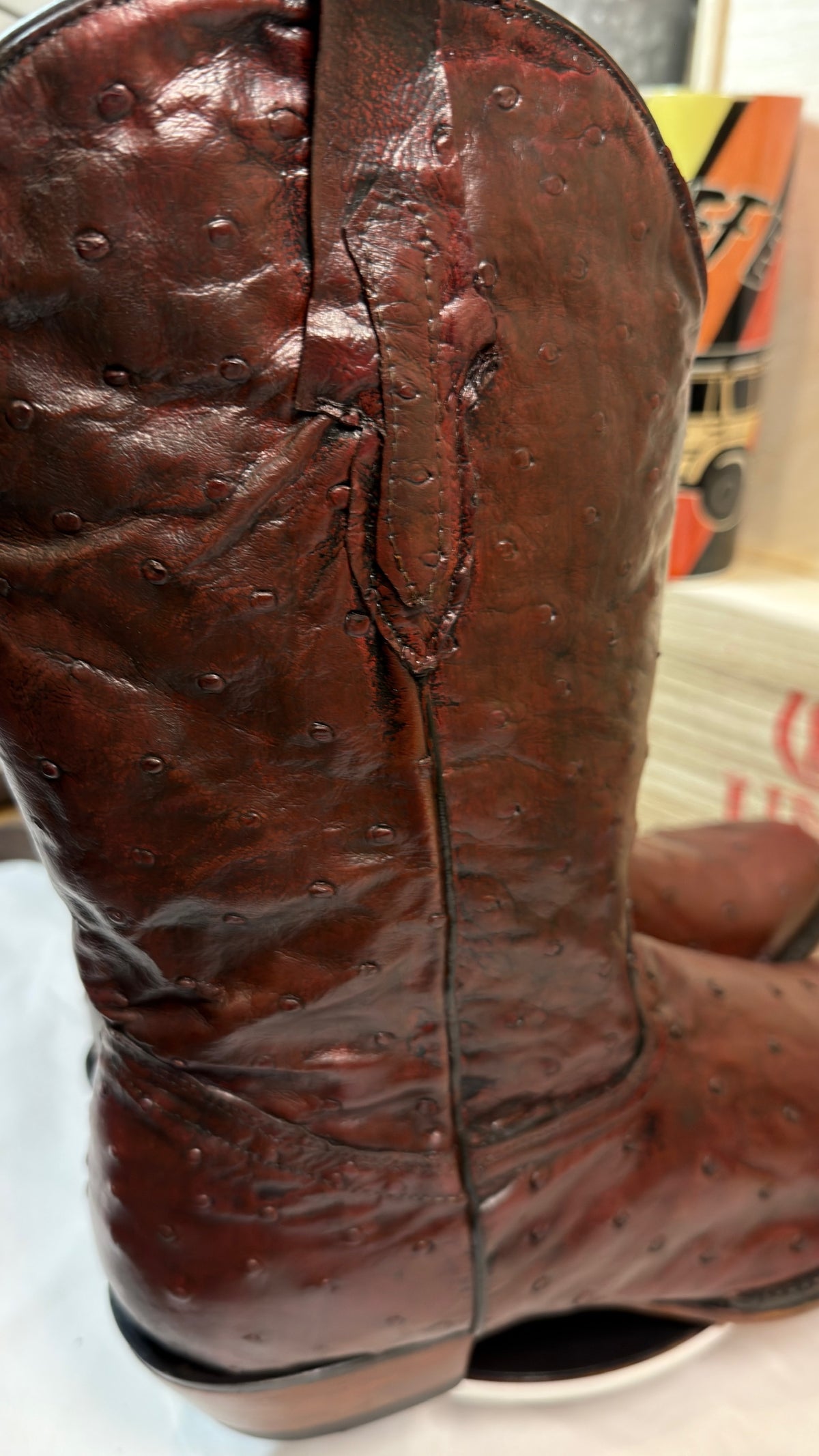 Full Quill Ostrich Boots — Handmade El Paso, TX — Size 11.5 D - Image 9