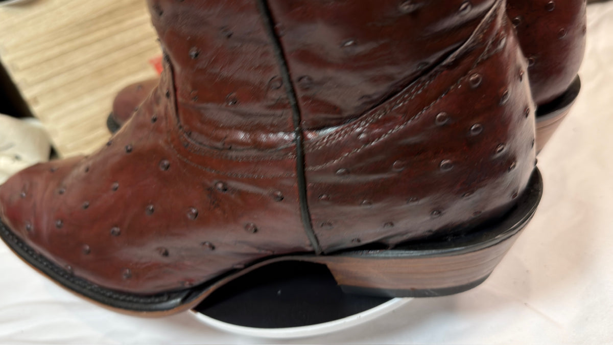Full Quill Ostrich Boots — Handmade El Paso, TX — Size 11.5 D - Image 10