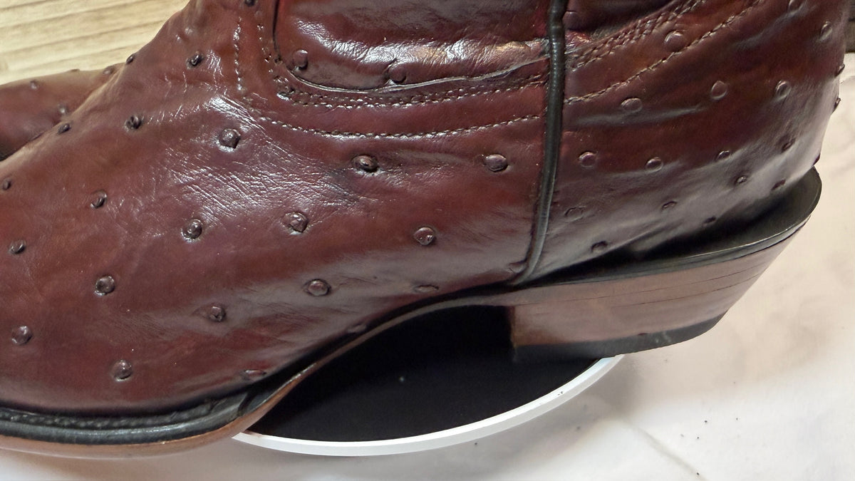 Full Quill Ostrich Boots — Handmade El Paso, TX — Size 11.5 D - Image 13