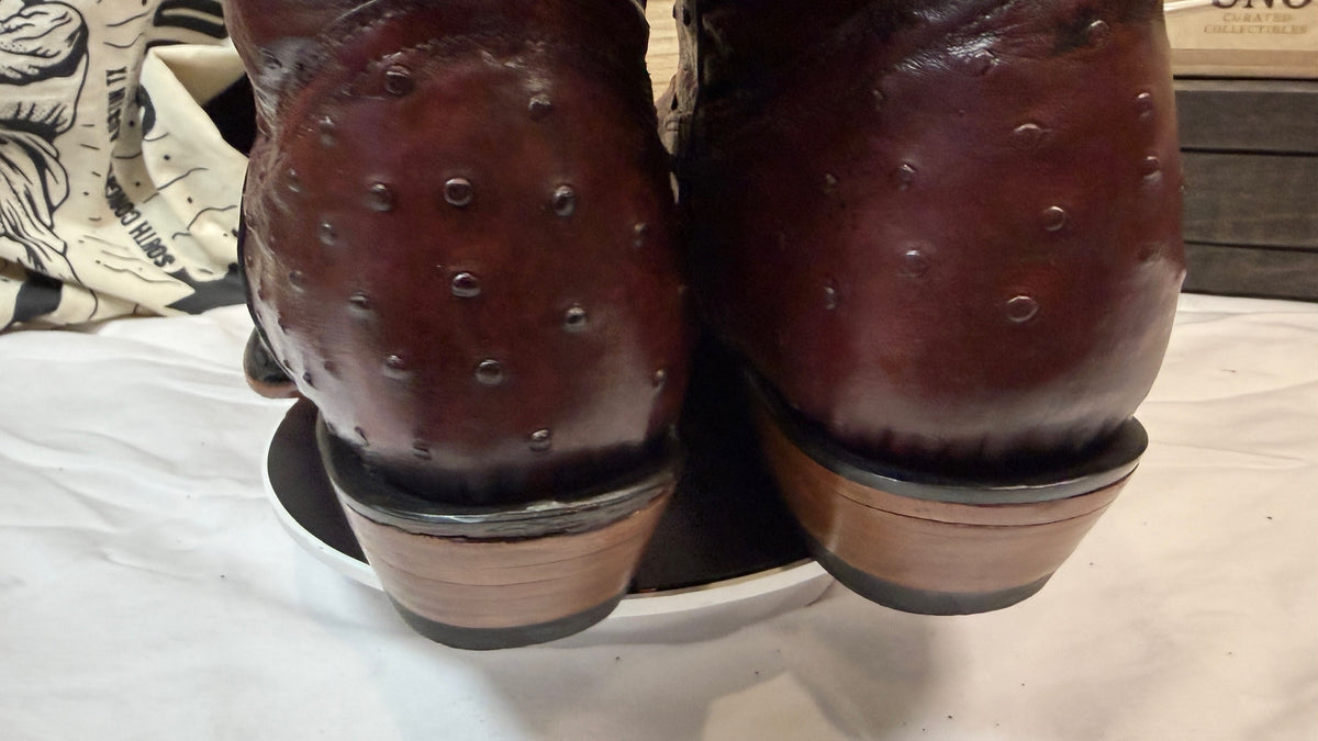 Full Quill Ostrich Boots — Handmade El Paso, TX — Size 11.5 D - Image 18