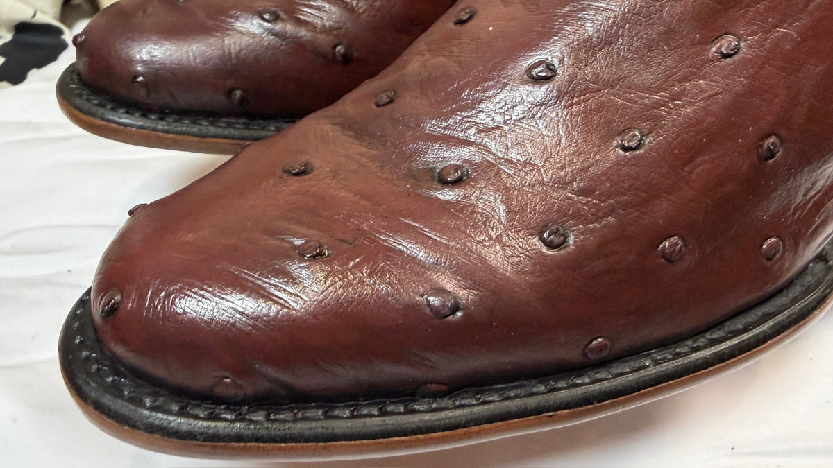 Full Quill Ostrich Boots — Handmade El Paso, TX — Size 11.5 D - Image 2