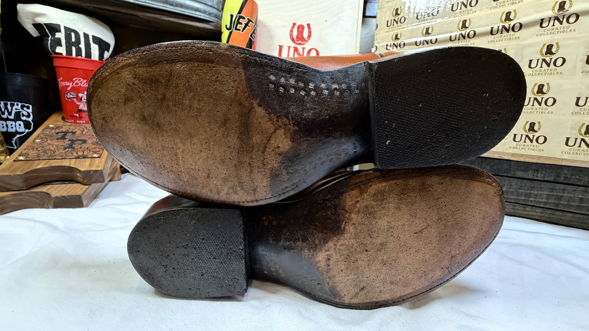 Armando's Boot Co. Handmade Texas Flag Boots — Cognac Calfskin — Size 9.5 - Image 13
