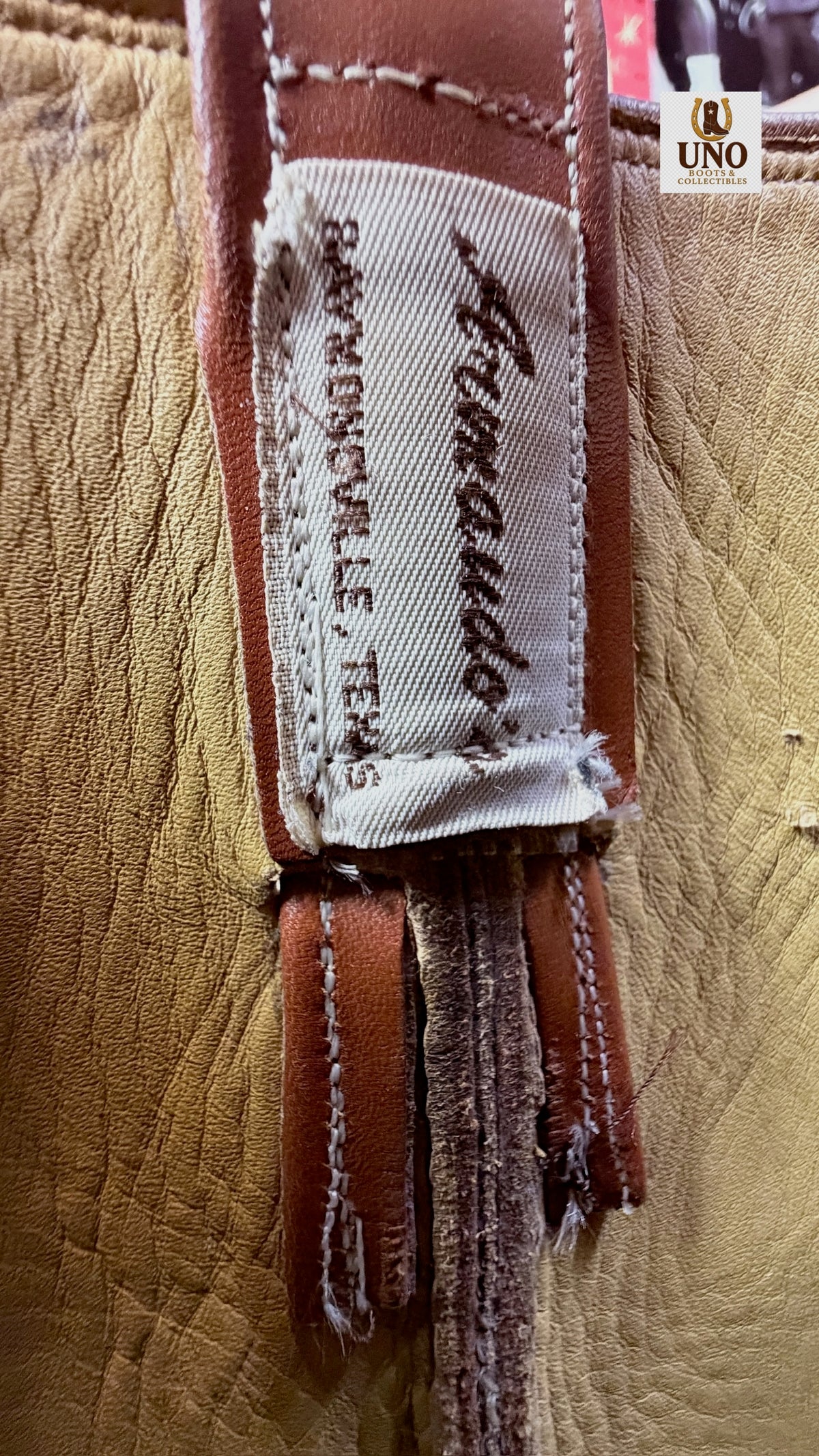 Armando's Boot Co. Handmade Texas Flag Boots — Cognac Calfskin — Size 9.5 - Image 5