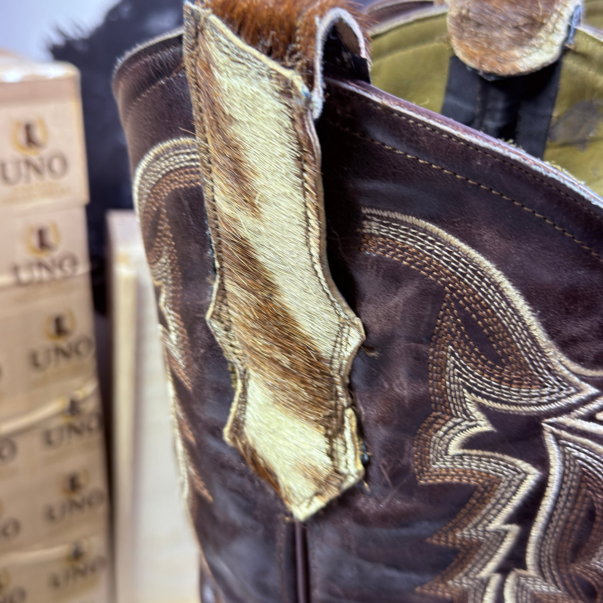 🦓 Genuine Zebra Hide Boots — Handmade — Size 12.5 D (Fits up to 13)