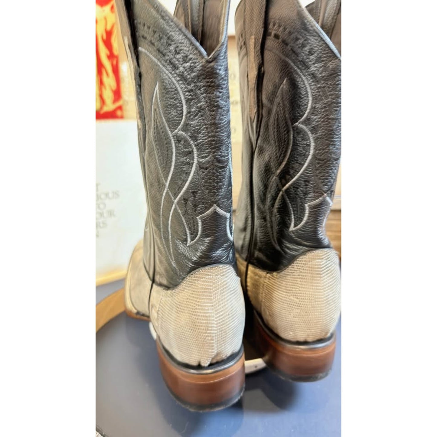 Handmade Iguana Boots + Matching Belt 🔥
Size 11.5–12 | Brand New | Exotic Western Boots