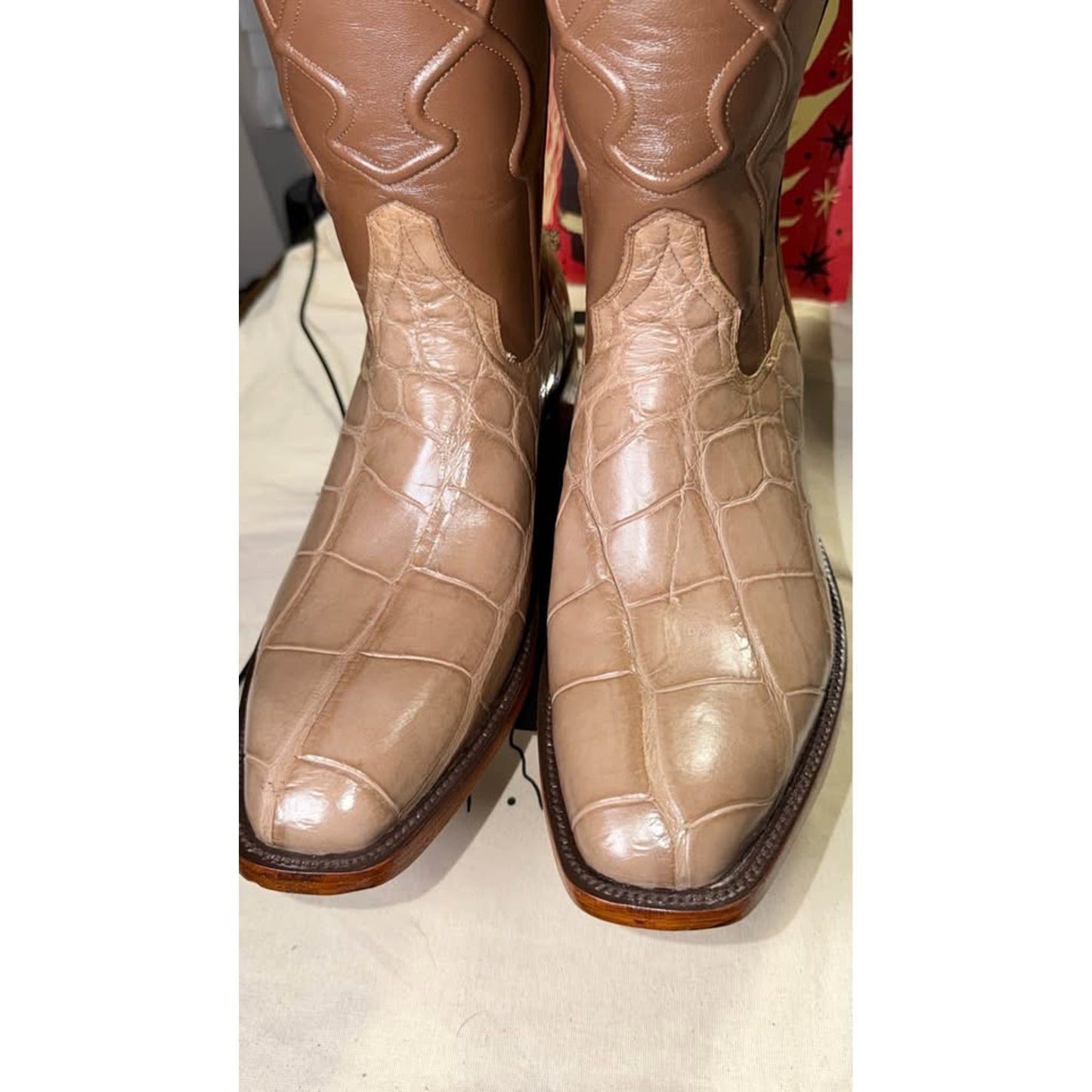 Handmade American Alligator Belly Boots – Size 11.5 – $625
