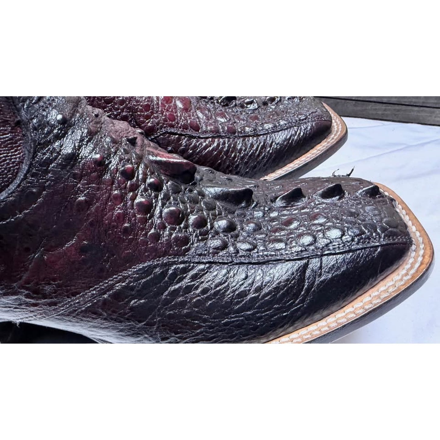 Black Jack Snapping Turtle Boots 11.5D – Black Cherry, Square Toe