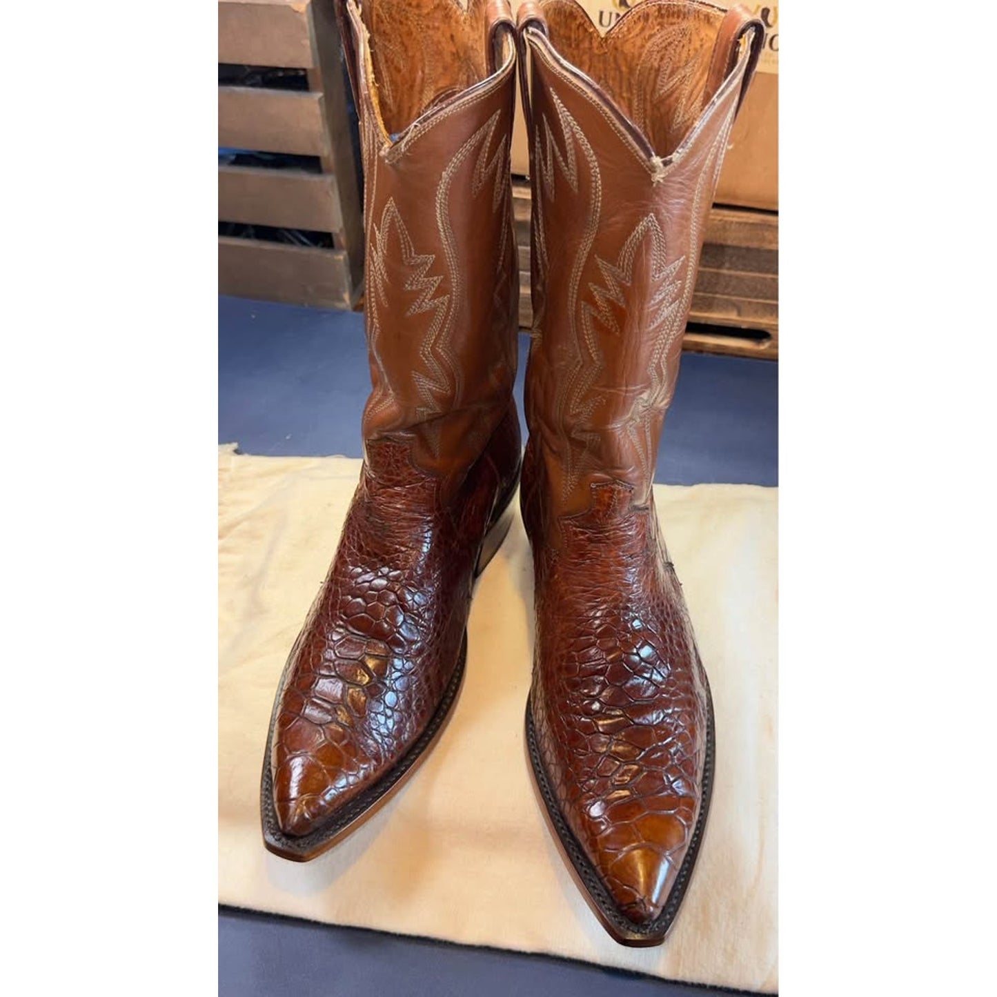 Justin Pre-Ban Sea Turtle Boots | Collector Grade | Size 10.5D | New Soles