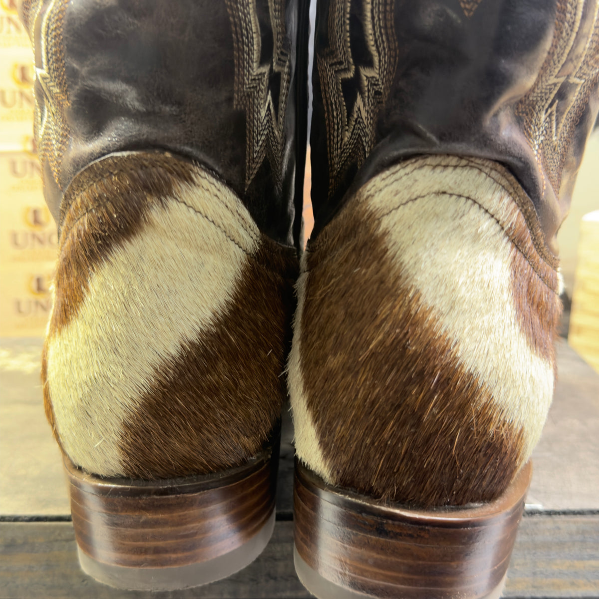 🦓 Genuine Zebra Hide Boots — Handmade — Size 12.5 D (Fits up to 13)
