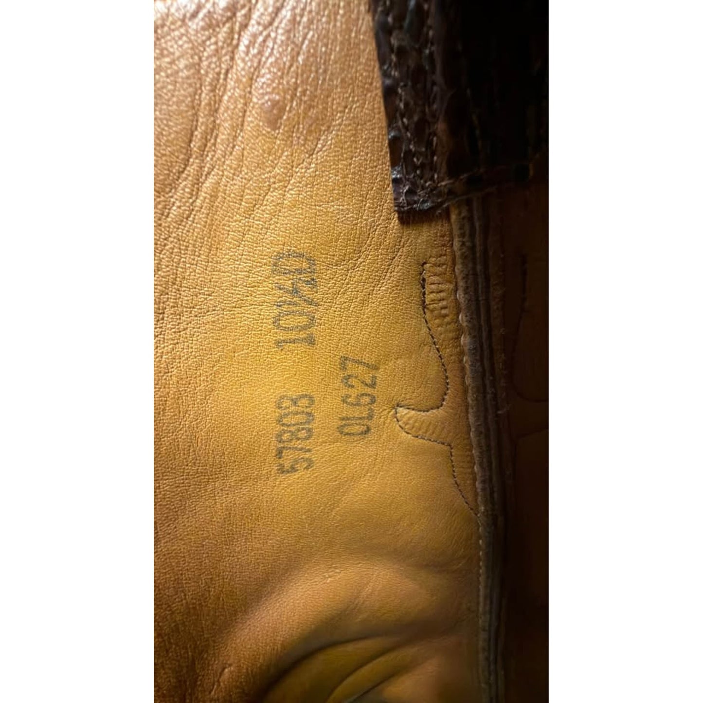 🐍VINTAGE LUCCHESE SAN ANTONIO BURMESE PYTHON BOOTS — DARK MAHOGANY | SIZE 11 D