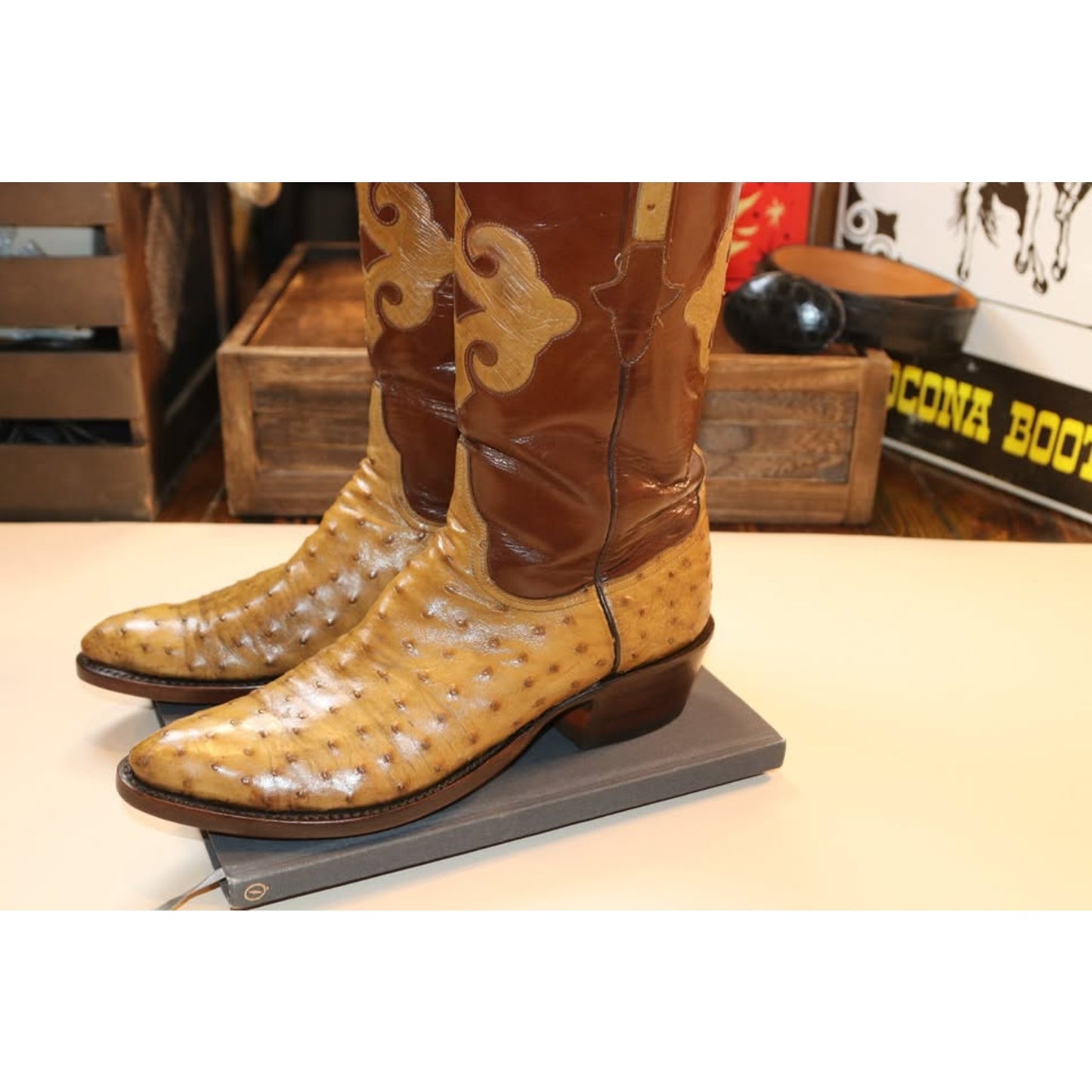 Lucchese Handmade Classic Ostrich Boots- 8.5