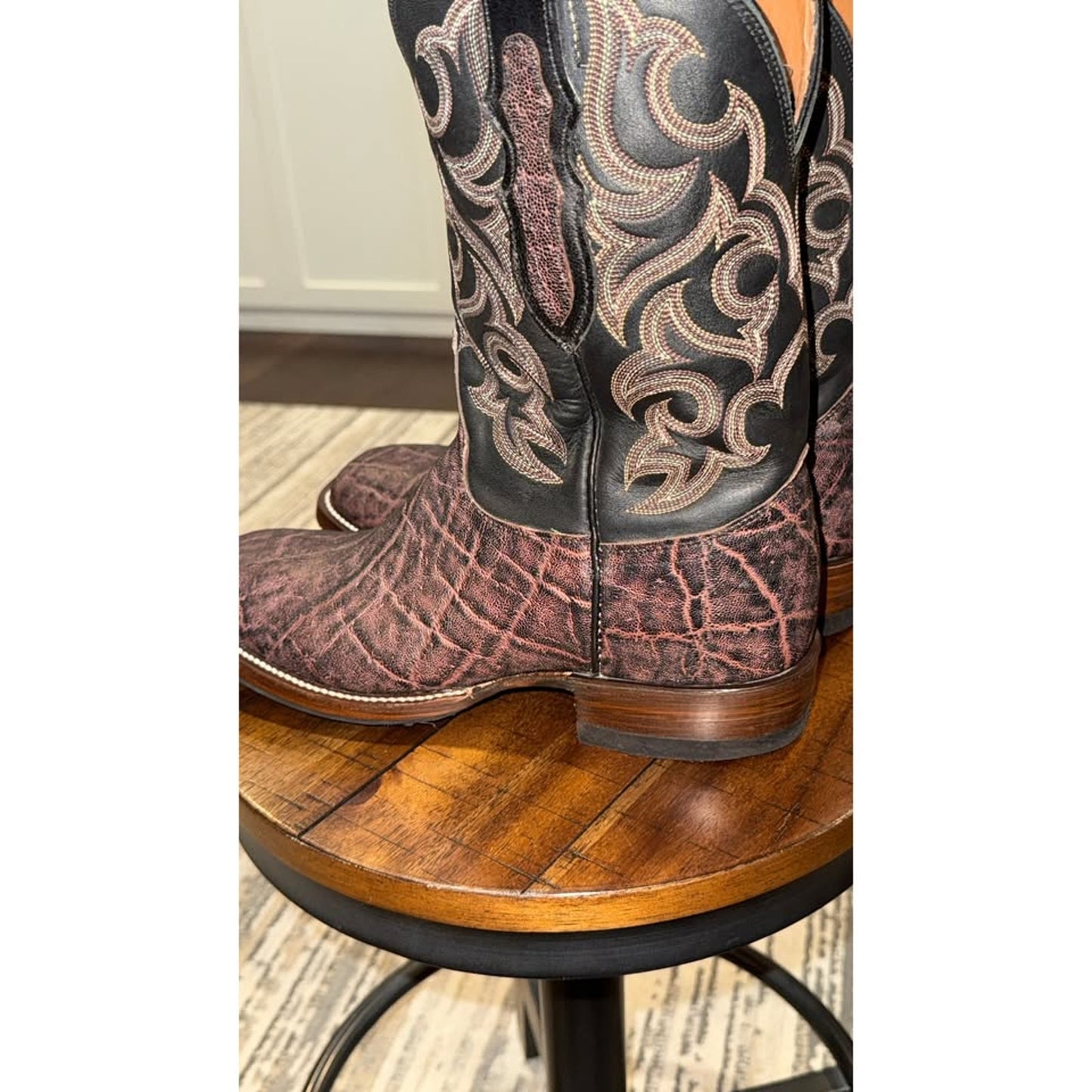 Exotic Safari Elephant Boots- Handmade - 10.5