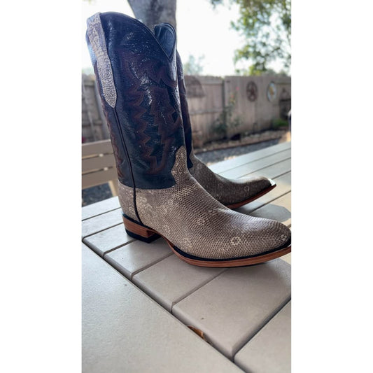 Ring lizard exotic boots -11.5D - Handmade Custom
