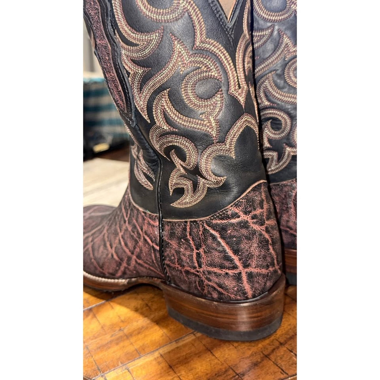 Exotic Safari Elephant Boots- Handmade - 10.5